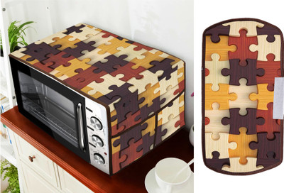 E-Retailer Microwave Oven  Cover(Width: 91 cm, Value For Money Combo Pack Of 2 Piece, Brown)