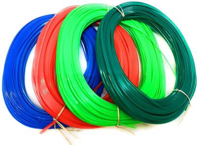 Paracraft Plastic koodai Wire for Craft Work, Basket Making, Flower vases Making â Pack of 4(Blue, Orange, Parrot Green, Green)