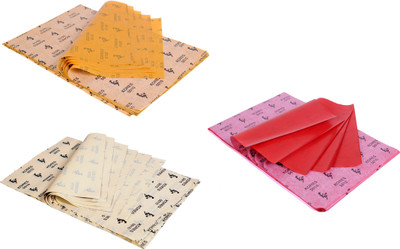 PRANSUNITA Transfer Tracing Carbon Copy Paper for Canvas, Paper, Wood, DIY Woodworking, Hand Painting Transfer Tracing Carbon Copy Paper 210 mm x 330 mm 80 gsm Carbon Paper(Set of 30, Yellow, Red, White)