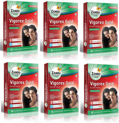 ZANDU Vigorex Gold Ayurvedic(Pack of 6, 60 Capsules)