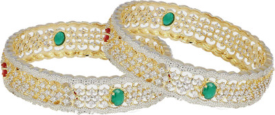 JDX Metal Gold-plated Bangle Set(Pack of 2)