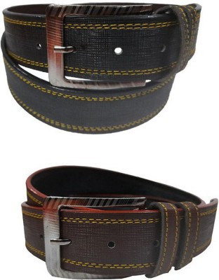 SPRINGY Men Casual, Formal, Evening Brown, Black Artificial Leather Belt