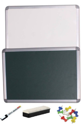 TIYA COLLECTION Non Magnetic Non magnetic Melamine Medium Whiteboards and Duster Combos(Green)