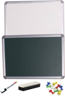 Tiya Non Magnetic Non magnetic Melamine Medium Whiteboards and Duster Combos(Green)