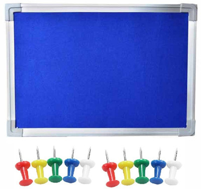 Sharry Regular Non magnetic Fabric Medium Whiteboards and Duster Combos(Blue)
