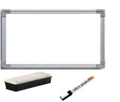 Tiya Non Magnetic Non magnetic Melamine Small Whiteboards and Duster Combos(White)