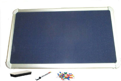 Sharry Regular Non magnetic Fabric Small Whiteboards and Duster Combos(Blue)