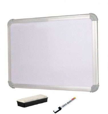 Tiya Non Magnetic Non magnetic Melamine Medium Whiteboards and Duster Combos(White)