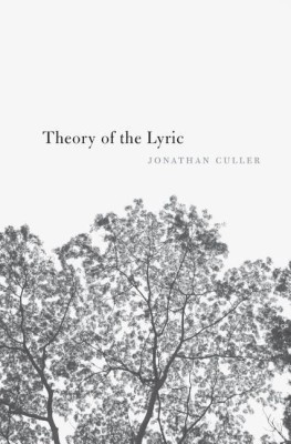 Theory of the Lyric(English, Paperback, Culler Jonathan)