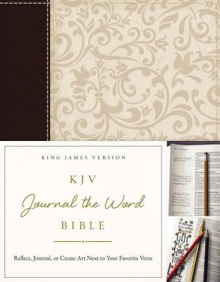 KJV, Journal the Word Bible, Leathersoft, Brown/Cream, Red Letter Edition(English, Paperback, unknown)