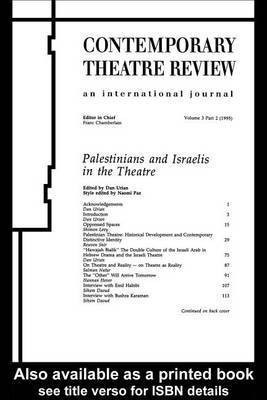 Palestinians and Israelis in the Theatre(English, Electronic book text, Urian Dan)
