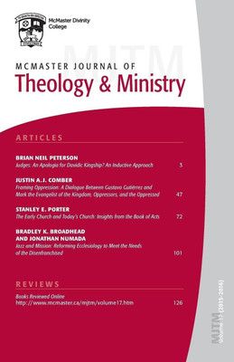 McMaster Journal of Theology and Ministry(English, Paperback, unknown)