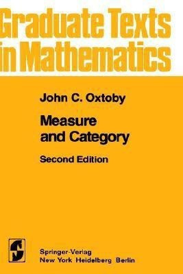 Measure and Category(English, Hardcover, Oxtoby John C.)