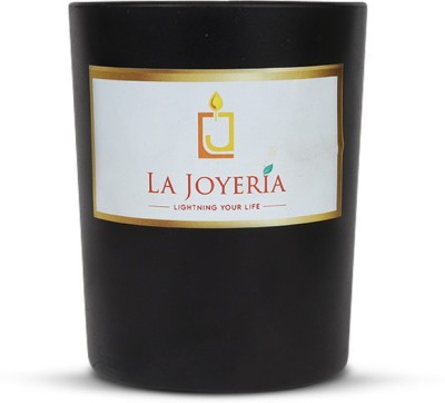 LA JOYERIA Elite Rime Pure Soy Wax Candle in Tea Rose Aroma with Glass Jar ! 40 Hours Burning Time Ideal for Gift Candlelight Dinner and Home Decoration Candle(Pink, Pack of 1)