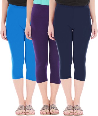 Buy That Trendz Women Blue, Purple, Blue Capri