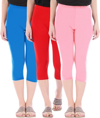 Buy That Trendz Capri Leggings Women Blue, Red, Pink Capri