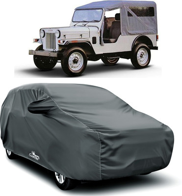XAFO Car Cover For Mahindra Jeep (With Mirror Pockets)(Grey)