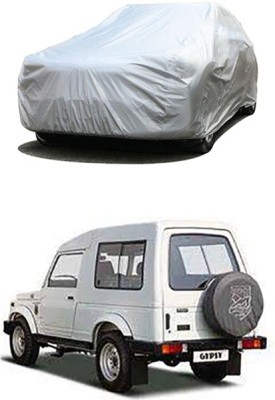 Gromaa Car Cover For Maruti Suzuki Gypsy MG-410 (Without Mirror Pockets)(Silver)