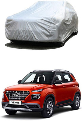 Wadhwa Creations Car Cover For Hyundai Venue (Without Mirror Pockets)(Silver)