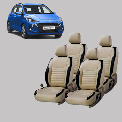 AutoSafe PU Leather Car Seat Cover For Hyundai Grand i10 NIOS(Detachable Head Rest, Mono Back Seat, 4 Seater, 2 Back Seat Head Rests)
