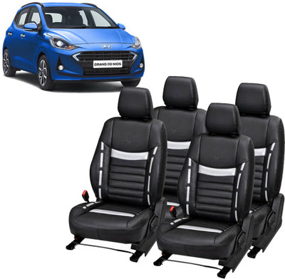 AutoSafe PU Leather Car Seat Cover For Hyundai Grand i10 NIOS(Detachable Head Rest, Mono Back Seat, 4 Seater, 2 Back Seat Head Rests)