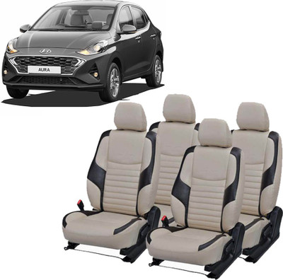 JMDi Leatherette Car Seat Cover For Hyundai Aura(Detachable Head Rest, Mono Back Seat, 5 Seater, 2 Back Seat Head Rests)