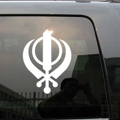 Helsov Sticker & Decal for Car & Bike(White)