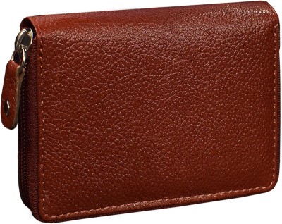 ABYS Genuine Leather RFID Unisex Credit Card Holder| Wallet| ATM & Debit Card Holder 8 Card Holder(Set of 1, Brown)