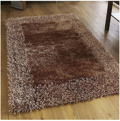 RM Handloom Brown Polyester Carpet(2 ft,  X 5 ft, Rectangle)
