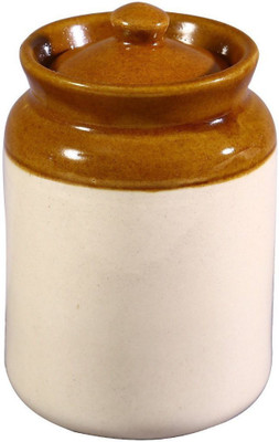 caffeine Ceramic Pickle Jar  - 1200 ml(Brown)