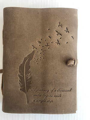 Anshika International personal organizer A5 Diary unruled 100 Pages(Brown)