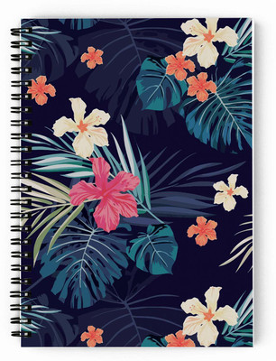 epheriwala Vintage Floral A5 Diary Ruled 160 Pages(Blue)