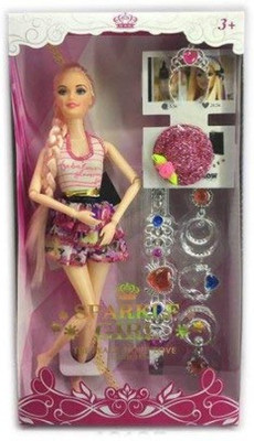 dtc Foldable doll Set with Acessories(Multicolor)