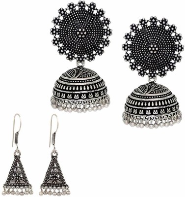 Haniya Combo Set Oxidized Silver Plated jhumka Jhumki German Silver Earrings jewelry women Brass Jhumki Earring