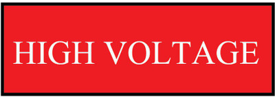 VVWV HIGH VOLTAGE SIGN STICKER Emergency Sign