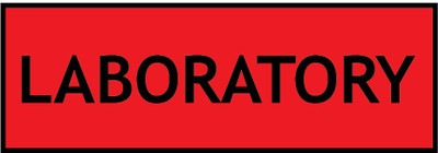 VVWV LABORATORY SIGN STICKER Emergency Sign