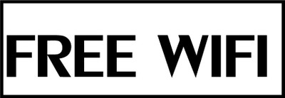 VVWV FREE WIFI SIGN STICKER Emergency Sign