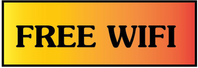 VVWV FREE WIFI SIGN STICKER Emergency Sign