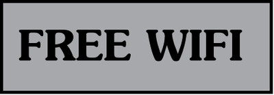 VVWV FREE WIFI SIGN STICKER Emergency Sign