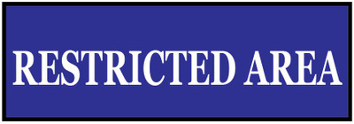 VVWV RESTRICTED SIGN STICKER Emergency Sign