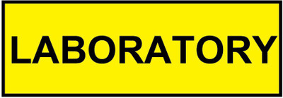 VVWV LABORATORY SIGN STICKER Emergency Sign