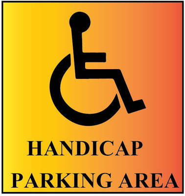 VVWV HANDICAP PARKING AREA SIGN STICKER Emergency Sign
