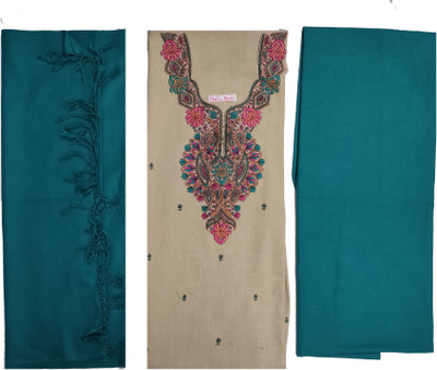 Vrinde Wool Embroidered Salwar Suit Material