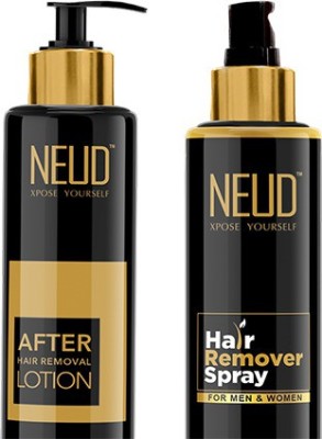 NEUD Hair Remover Spray & After Hair Remove Lotion Pack of 2 For Men & Women Spray(200 g, Set of 2)