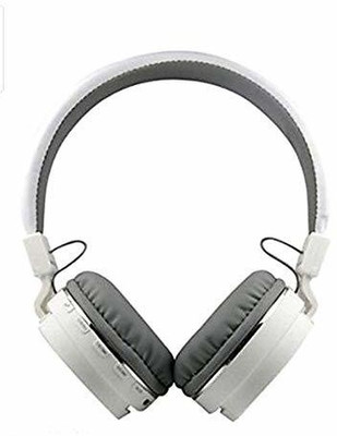HIFY SH12 Wireless Bluetooth Headphone for Mobile Bluetooth & Wired(white, grey, On the Ear)