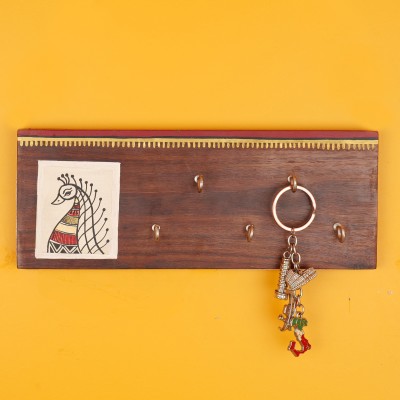 Artysta Key Holder Catalog 1 Wood Key Holder(5 Hooks, White)