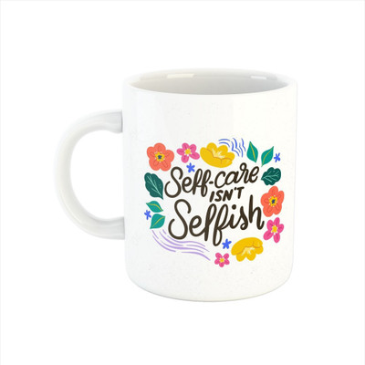 Ser Ak Coffee With Selfish Design Ceramic Coffee Mug(325 ml)