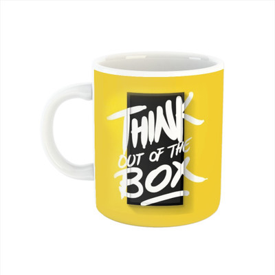 Ser Ak Coffee With Out of the box design Ceramic Coffee Mug(325 ml)
