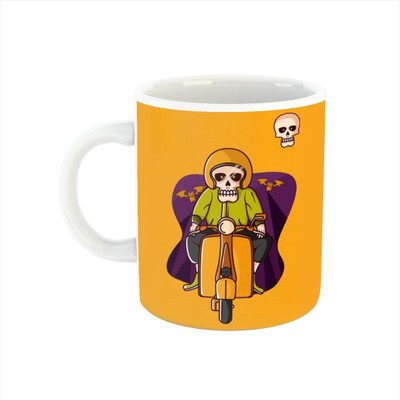 Ser Ak Coffee With Dead Design Ceramic Coffee Mug(325 ml)