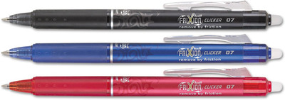 PILOT Frixion Roller Ball Pen(Pack of 3, Ink Color - Blue, Black, Red)